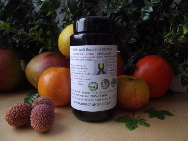 Weihrauch Boswellia Serrata 100 Kapseln a`400mg im Mironglas