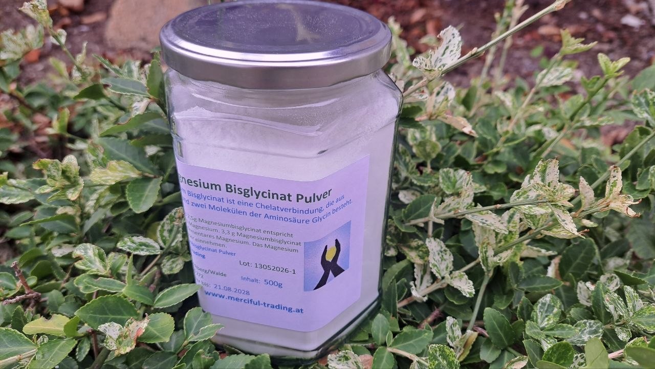 Magnesium Bisglycinat Pulver 500g (Mittel)
